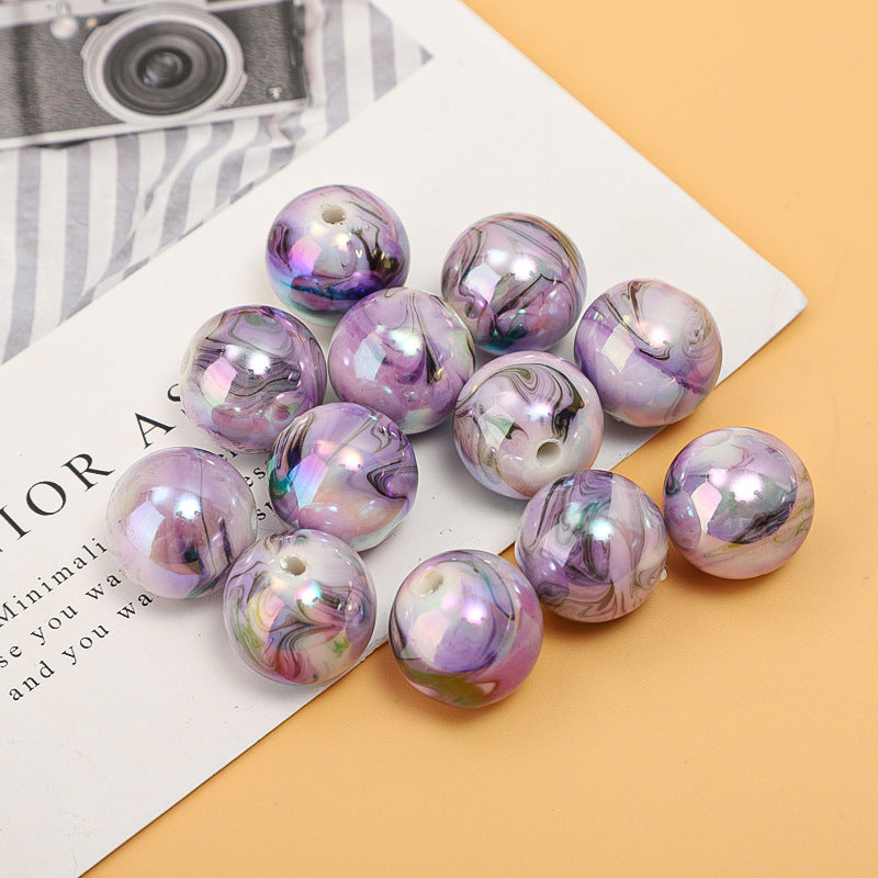 Creative Acrylic Colorful Round Beads-50PCS