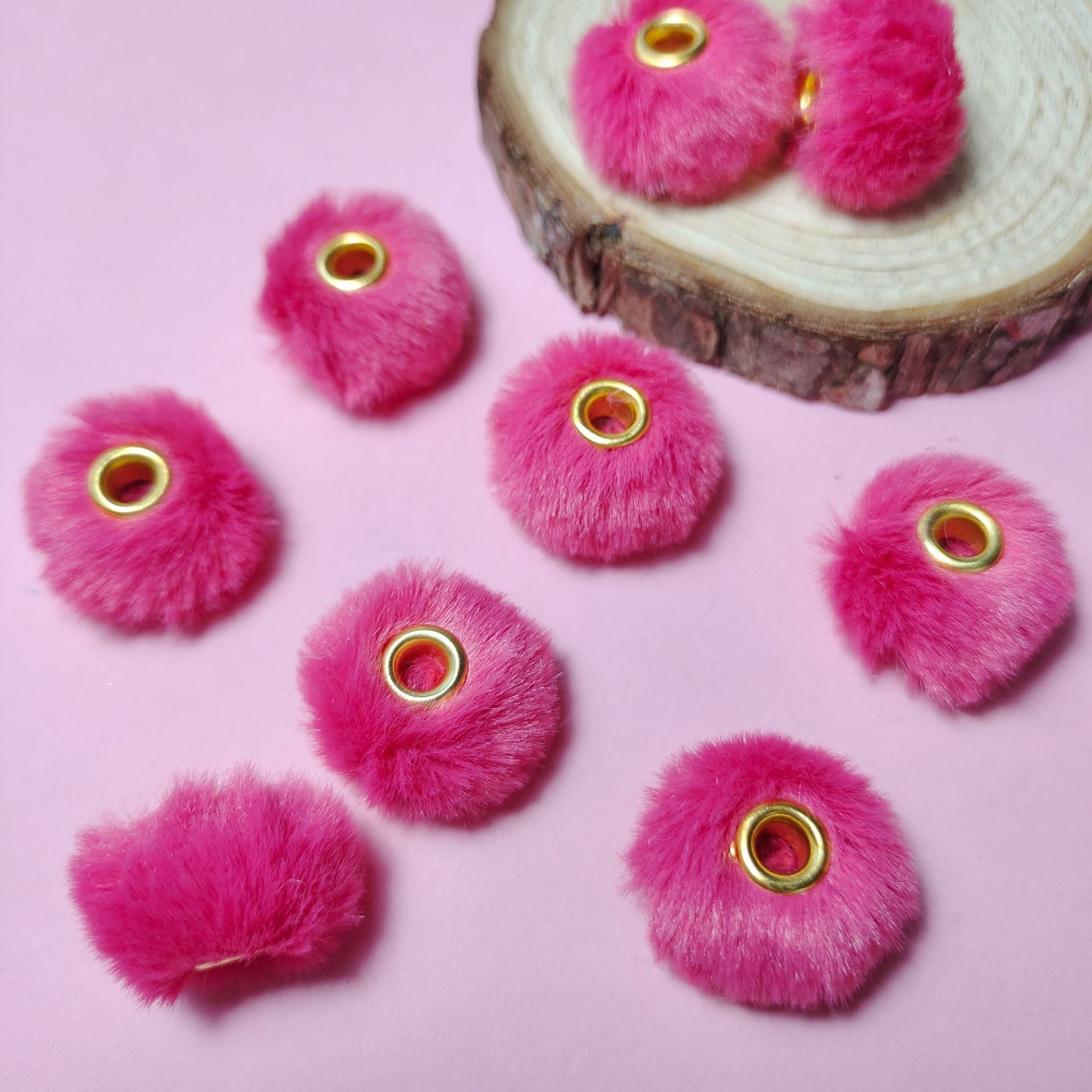 20MM Plush Ball Beads Spacers DIY Beaded Pen Accessories-50PCS