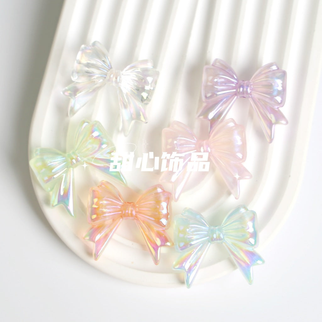 Starry Sky Bright Galaxy Bow Tie Diy Mobile Phone Chain Bag Pendant Jewelry-50PCS