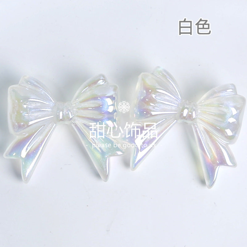 Starry Sky Bright Galaxy Bow Tie Diy Mobile Phone Chain Bag Pendant Jewelry-50PCS