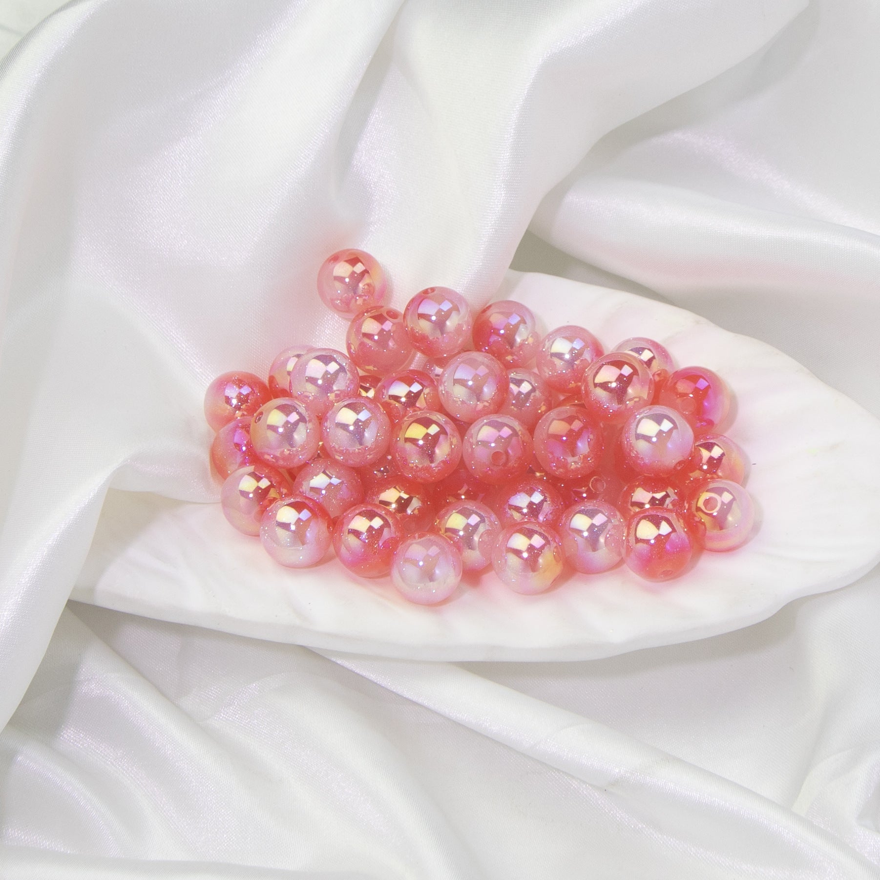 Starry Sky Two-color Gilded Round Beads-50PCS