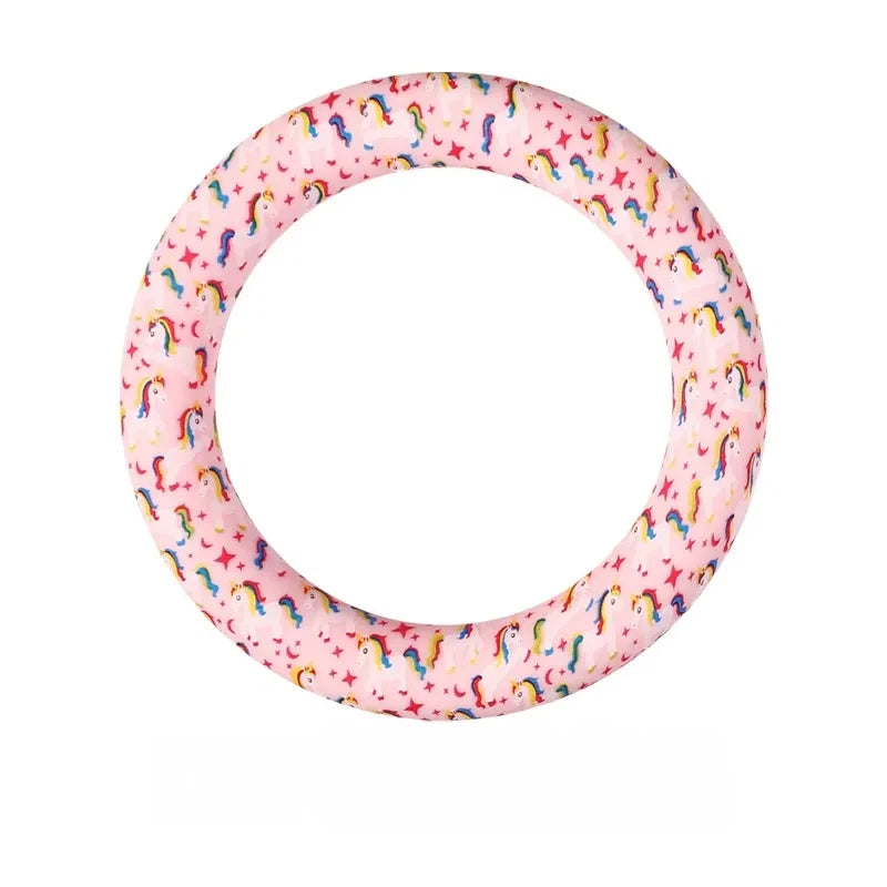 65MM Circular Ring Silicone Focal Beads for DIY Pens Keychains