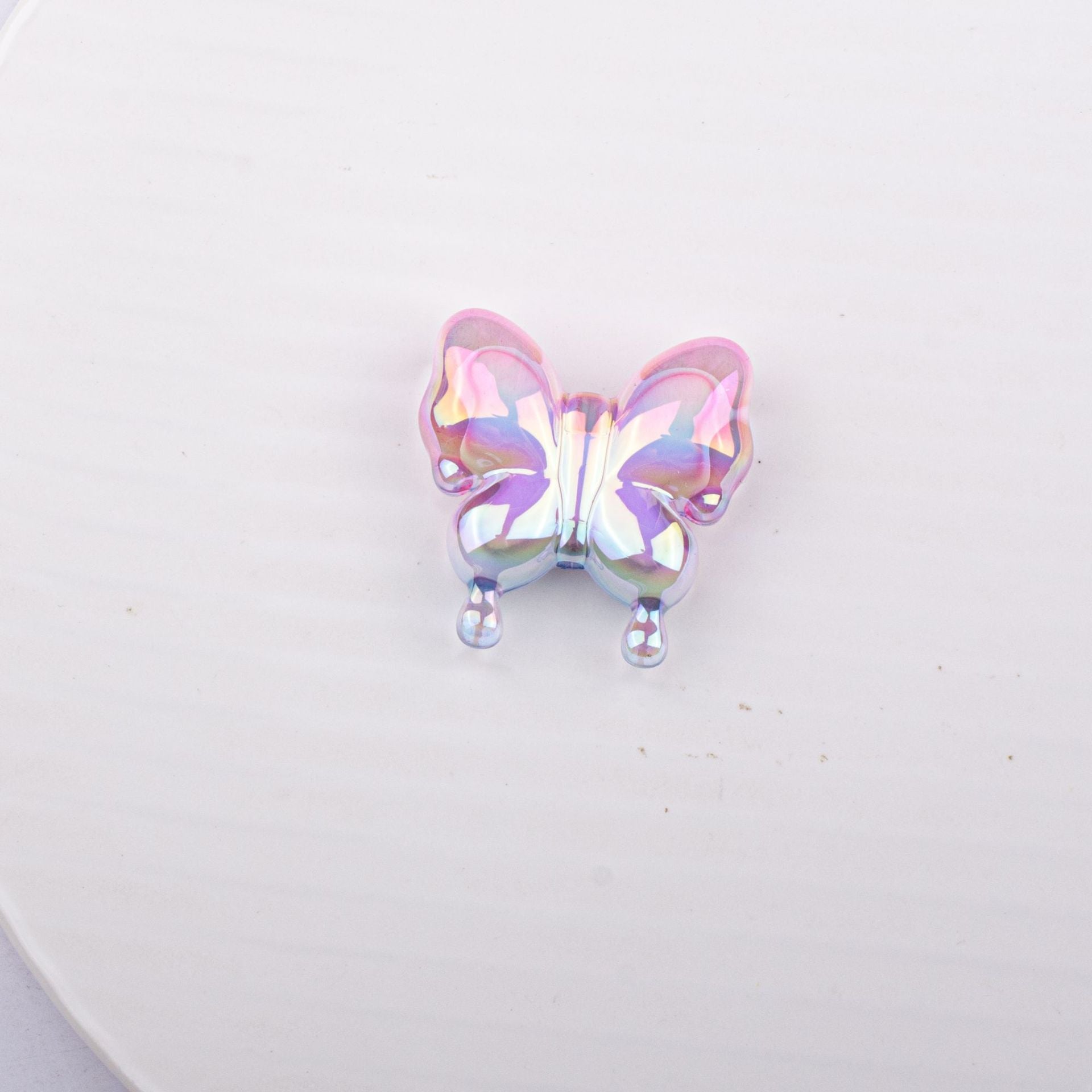Cartoon Acrylic Vertical Hole Butterfly Swallowtail Butterfly UV Plated Gradient Color-10PCS