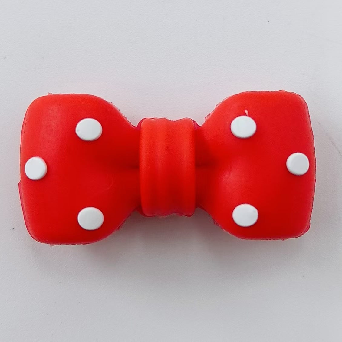 3D Black Dot Red Dot Bow New Three-dimensional Silicone Cute Cartoon DYI Beads-10PCS