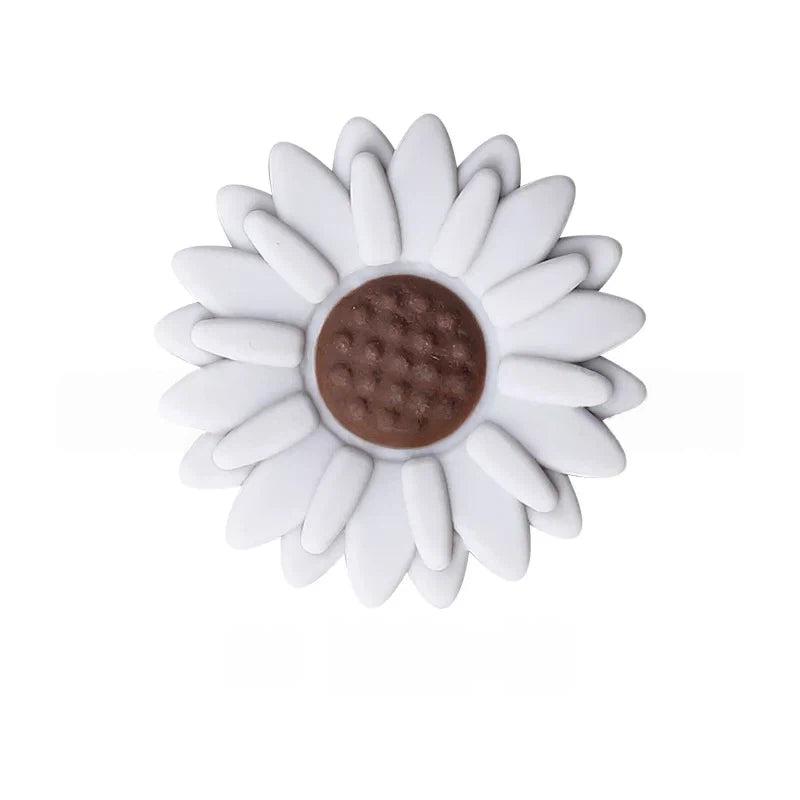 Flatback Little Daisy Silicone Focal Beads for DIY Pens Keychains