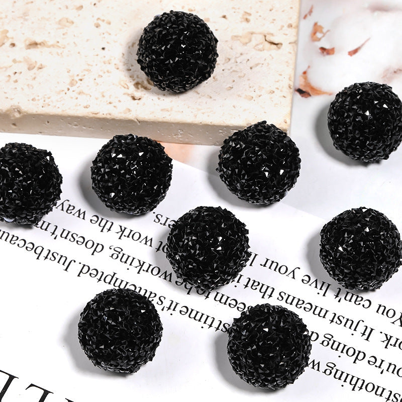 DIY Sparkling Rhinestone Soft Sugar Beads, 20mm -5PCS