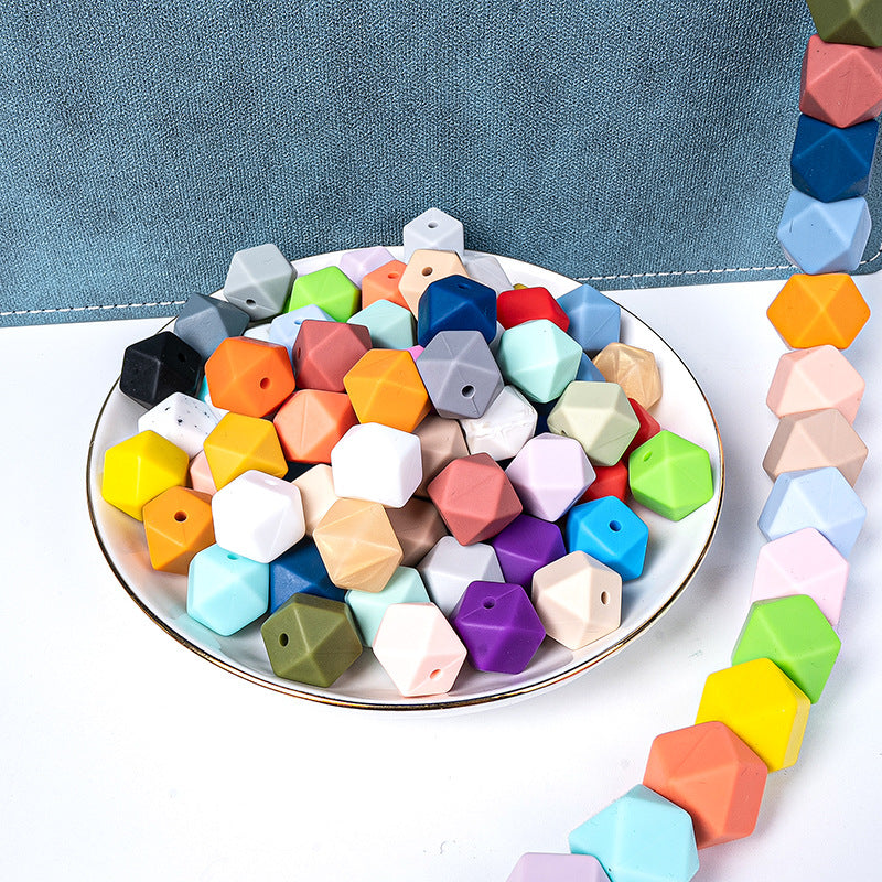 17mm Hexagonal Shape Silicone Beads-50PCS