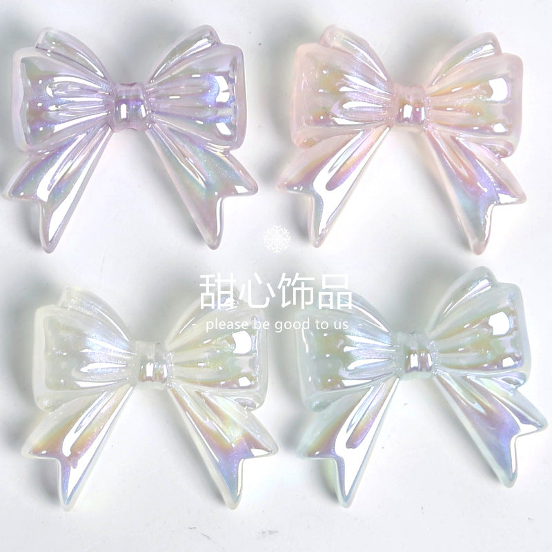 Starry Sky Bright Galaxy Bow Tie Diy Mobile Phone Chain Bag Pendant Jewelry-50PCS