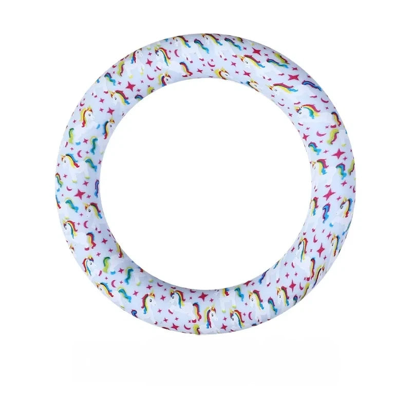 65MM Circular Ring Silicone Focal Beads for DIY Pens Keychains