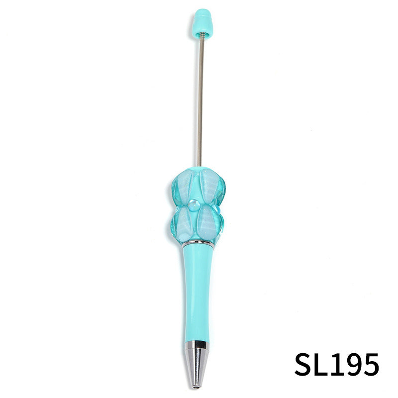 Beadable Pens Pastal Color Diamond DIY Ballpoint Pen - 5PCS