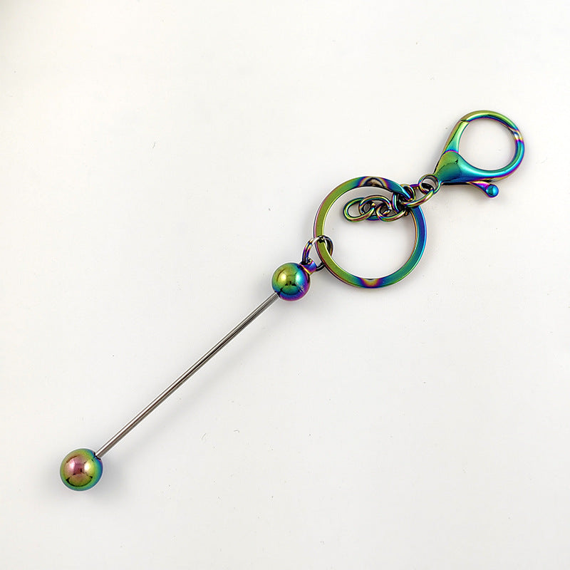 Creative Beadable Bar Metal DIY for Beaded Keychains-2PCS