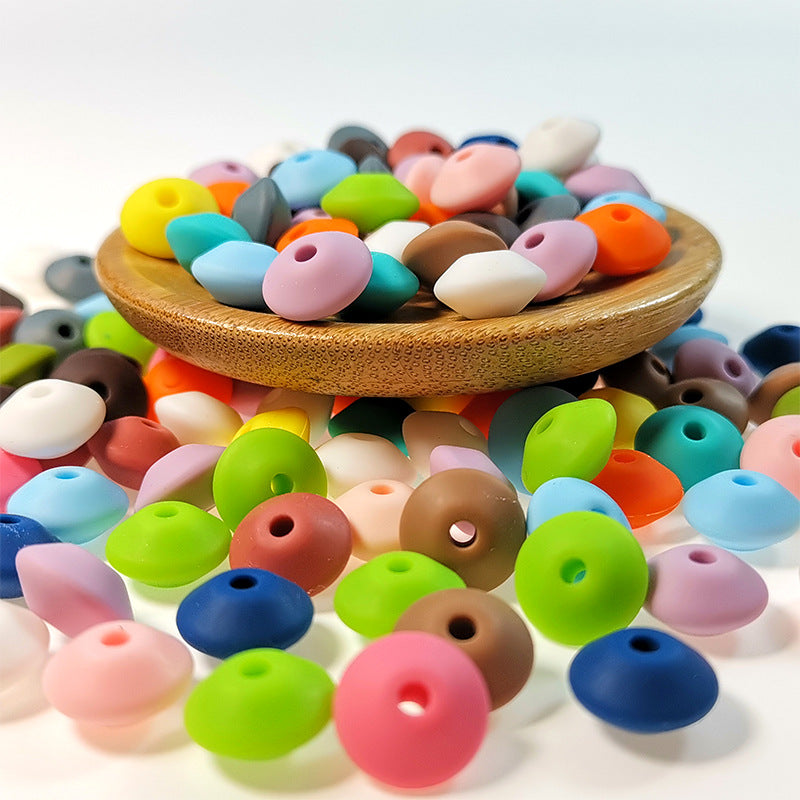 Creative Food Grade Flat Silicone Beads-100PCS(MIX)