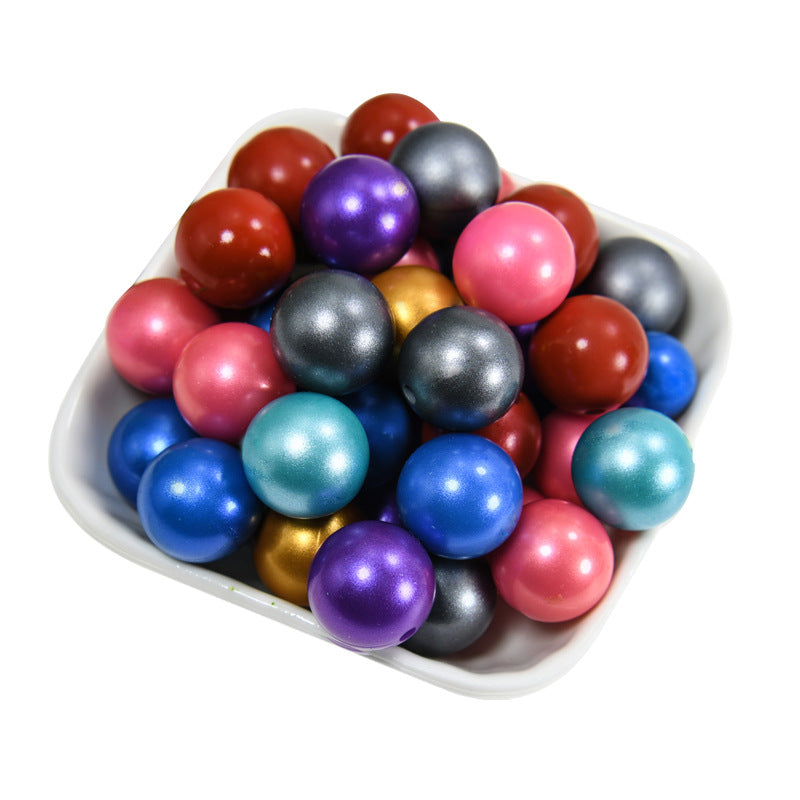 Creative Imitation Metal Style Speckle Silicone Beads-50PCS