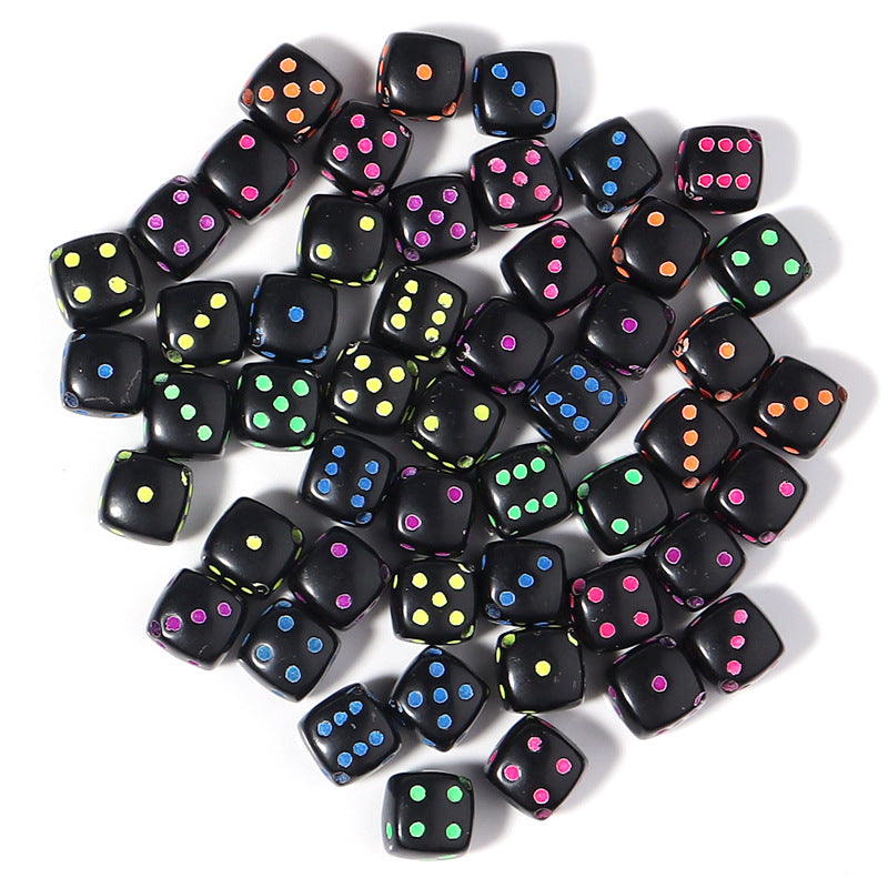 Acrylic Transparent Dice Beads 8mm-100PCS