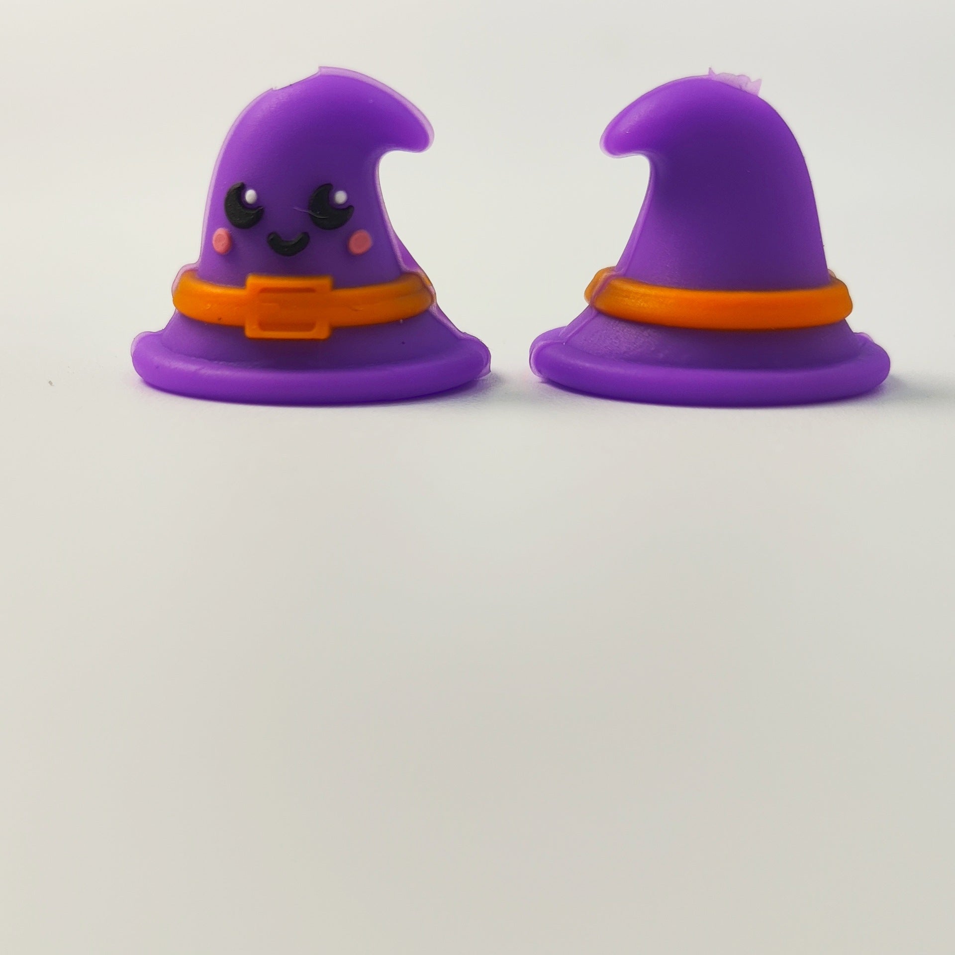 3D Hot Selling Halloween New Witch Hat Three-dimensional Silicone Cartoon DYI Beads-10PCS