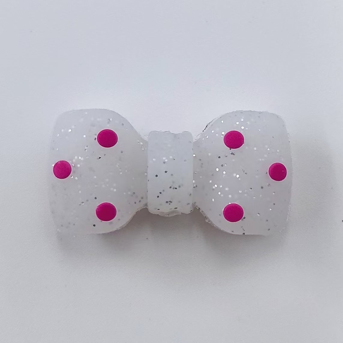3D Black Dot Red Dot Bow New Three-dimensional Silicone Cute Cartoon DYI Beads-10PCS