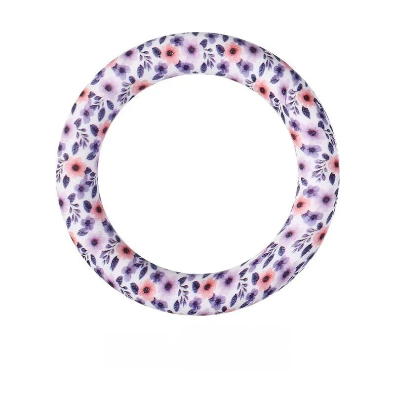 65MM Circular Ring Silicone Focal Beads for DIY Pens Keychains