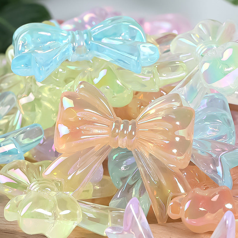 Creative Colored Acrylic Bow Beads-25PCS