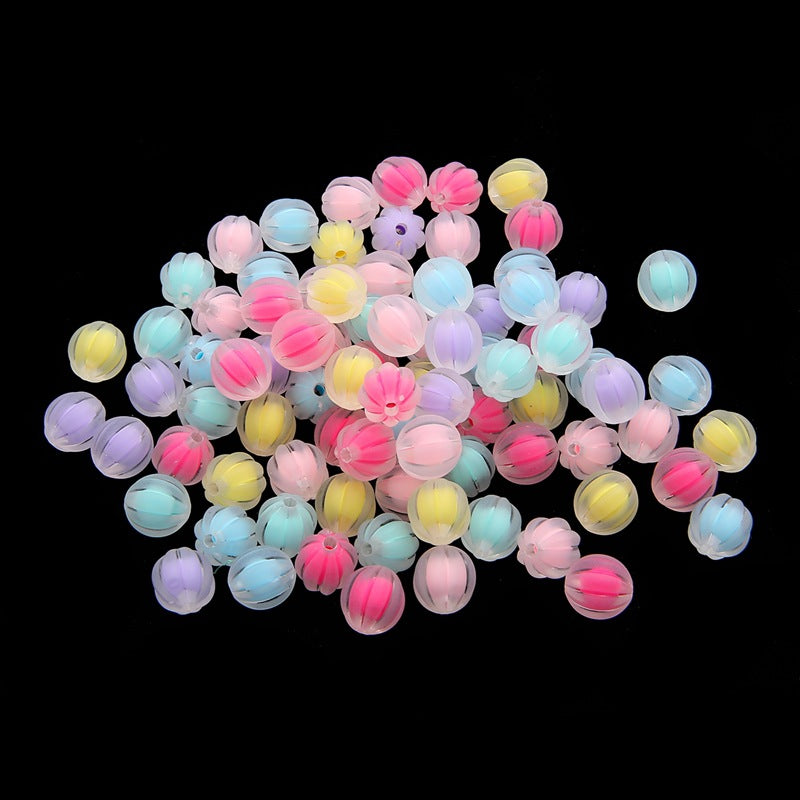 Creative Candy Color Beads Mid Beads Acrylic Pumpkin Beads-100PCS