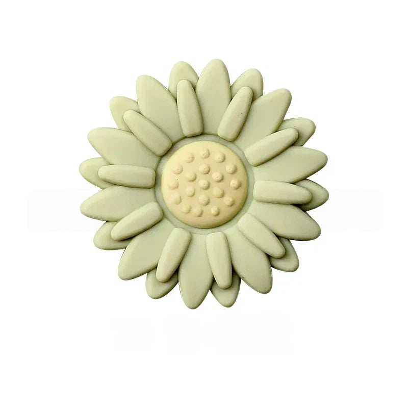 Flatback Little Daisy Silicone Focal Beads for DIY Pens Keychains