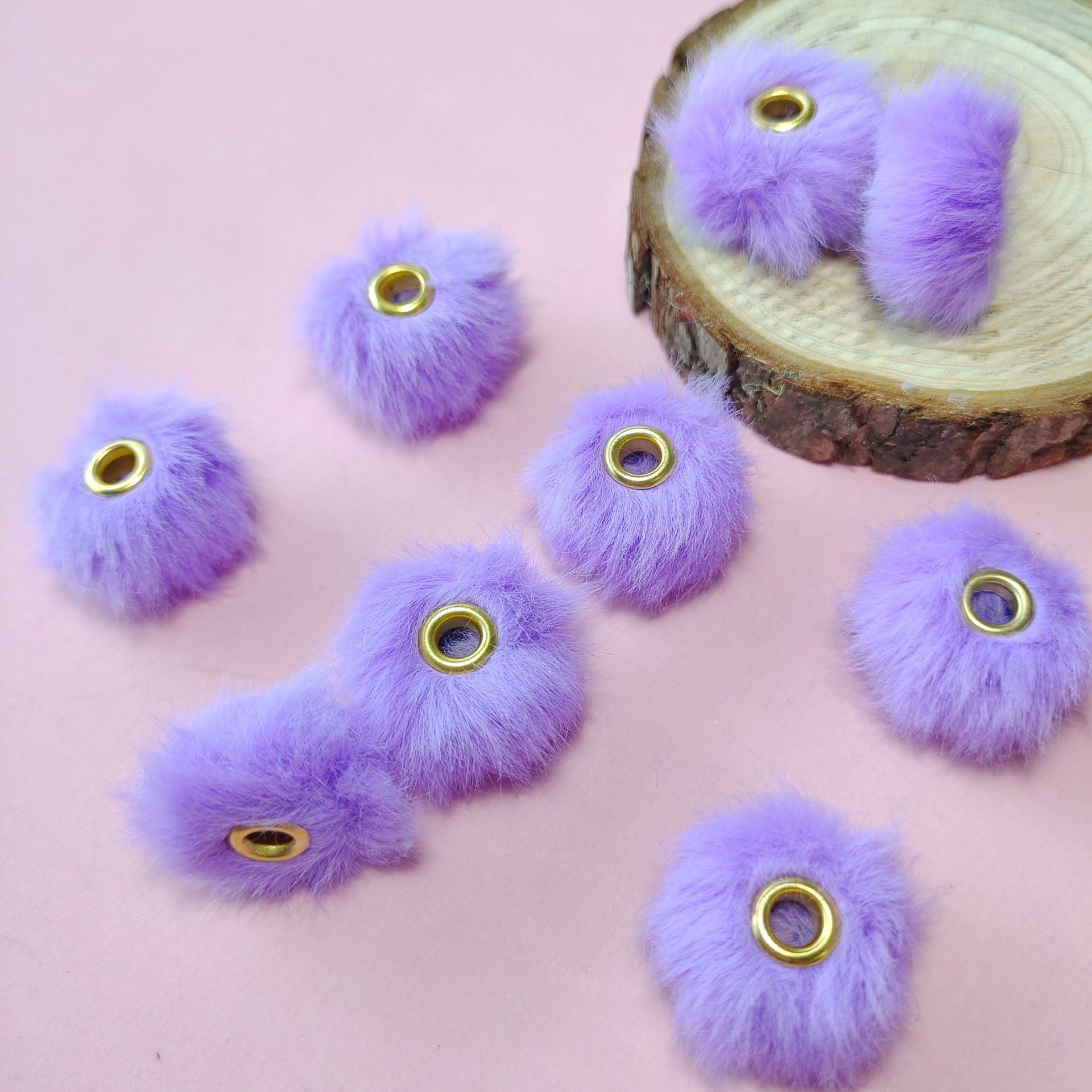 20MM Plush Ball Beads Spacers DIY Beaded Pen Accessories-50PCS