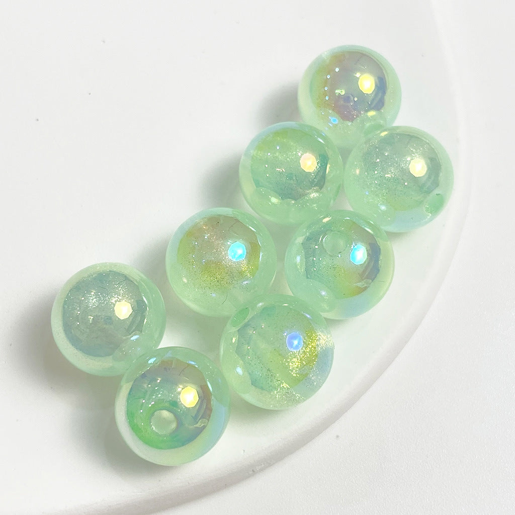 16mm Mapei Luminous Light Flash Round Colorful Beads-50PCS