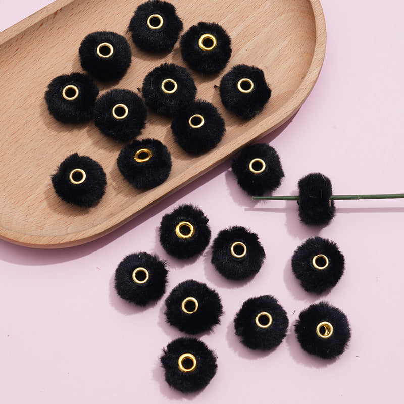20MM Plush Ball Beads Spacers DIY Beaded Pen Accessories-50PCS
