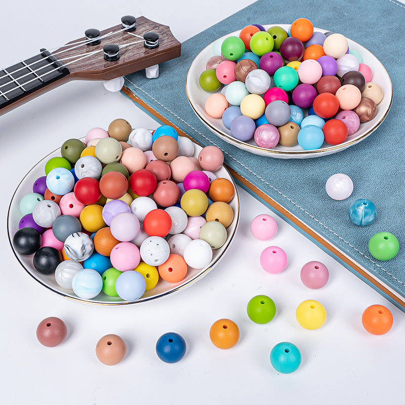 Creative 15mm Silicone Beads-50PCS