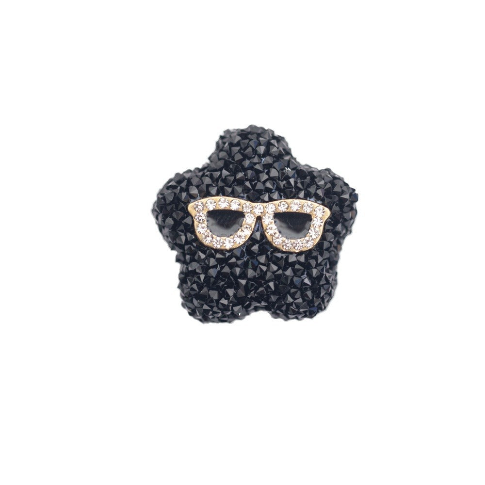 Acrylic Small Star Sugar Pen Caps Beaded-2PCS