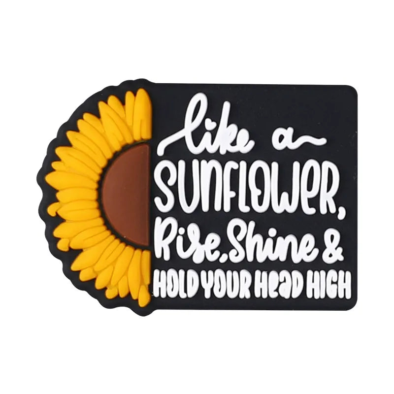 Flatback Sunflower Silicone Focal Beads for DIY Pens Keychains