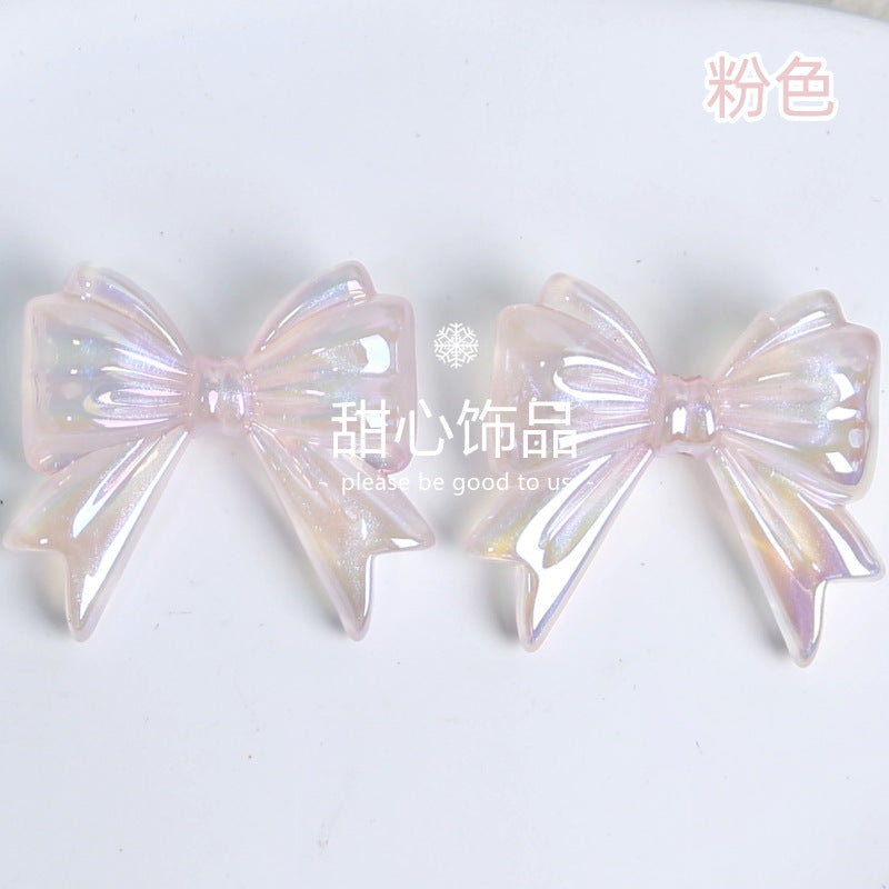 Starry Sky Bright Galaxy Bow Tie Diy Mobile Phone Chain Bag Pendant Jewelry-50PCS