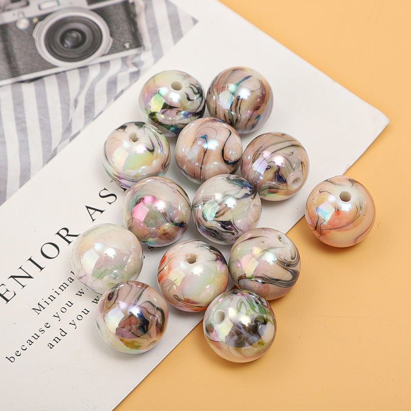 Creative Acrylic Colorful Round Beads-50PCS