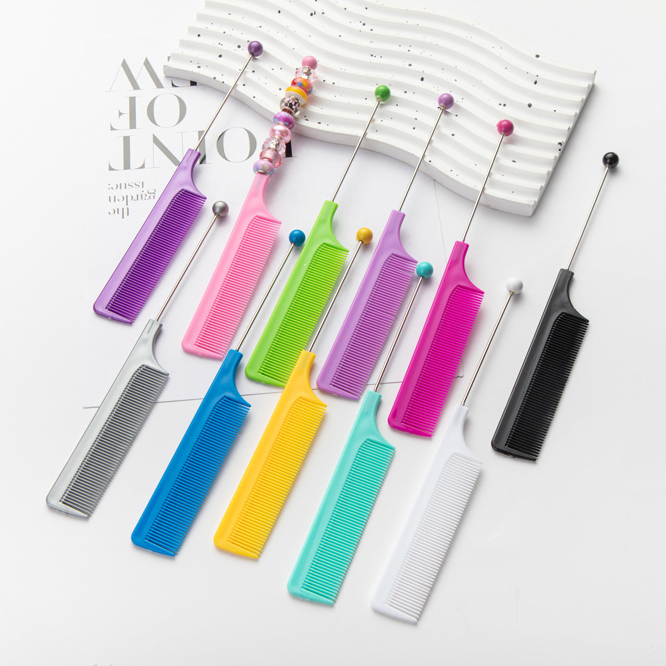 Creative DIY Beadable Comb Pointed Tail Comb-1PCS