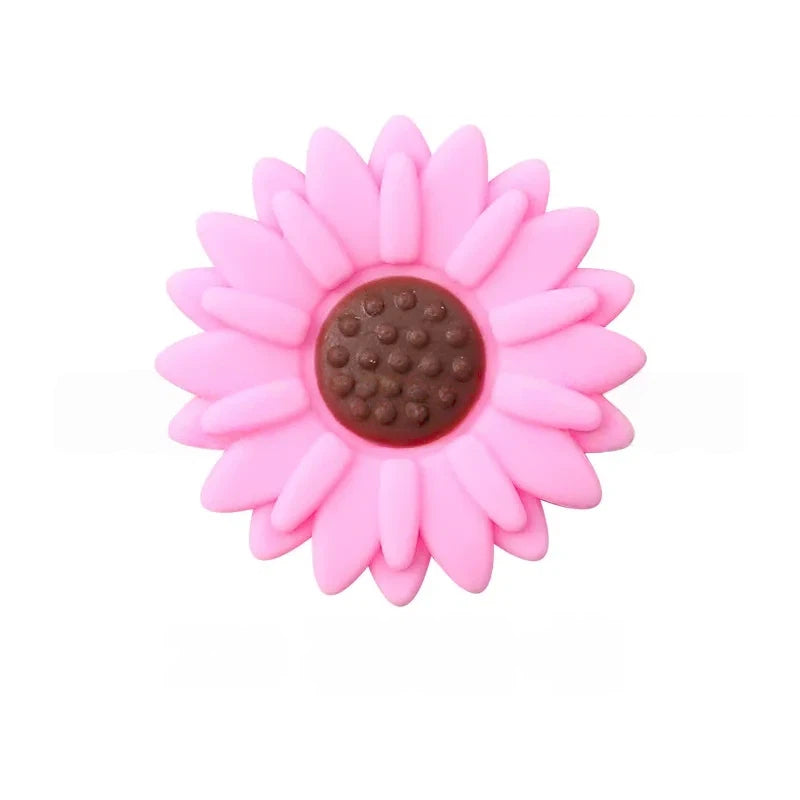Flatback Little Daisy Silicone Focal Beads for DIY Pens Keychains