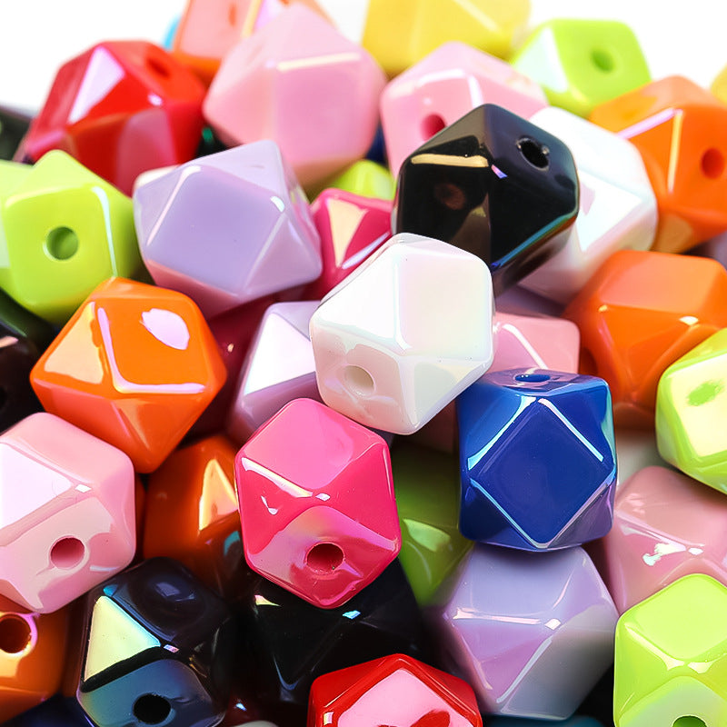 Polygonal Cut Square Bead Acrylic Bead DIY Bead Accessories-50PCS