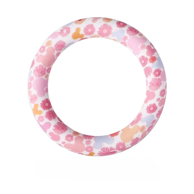 65MM Circular Ring Silicone Focal Beads for DIY Pens Keychains