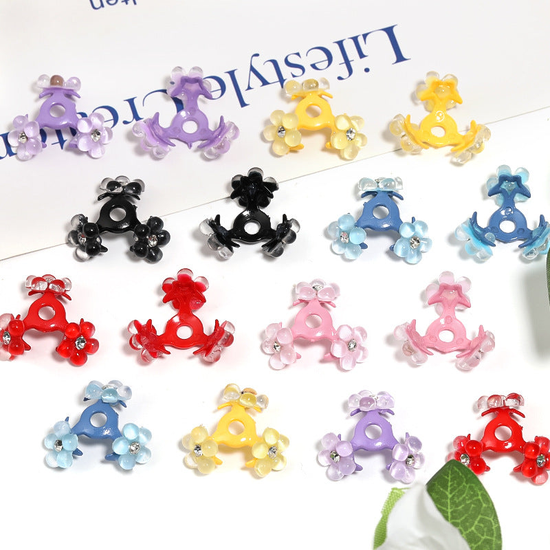 Heavy Point Drilled Resin Flower Center Hole Receptacle Acrylic Beads-30PCS