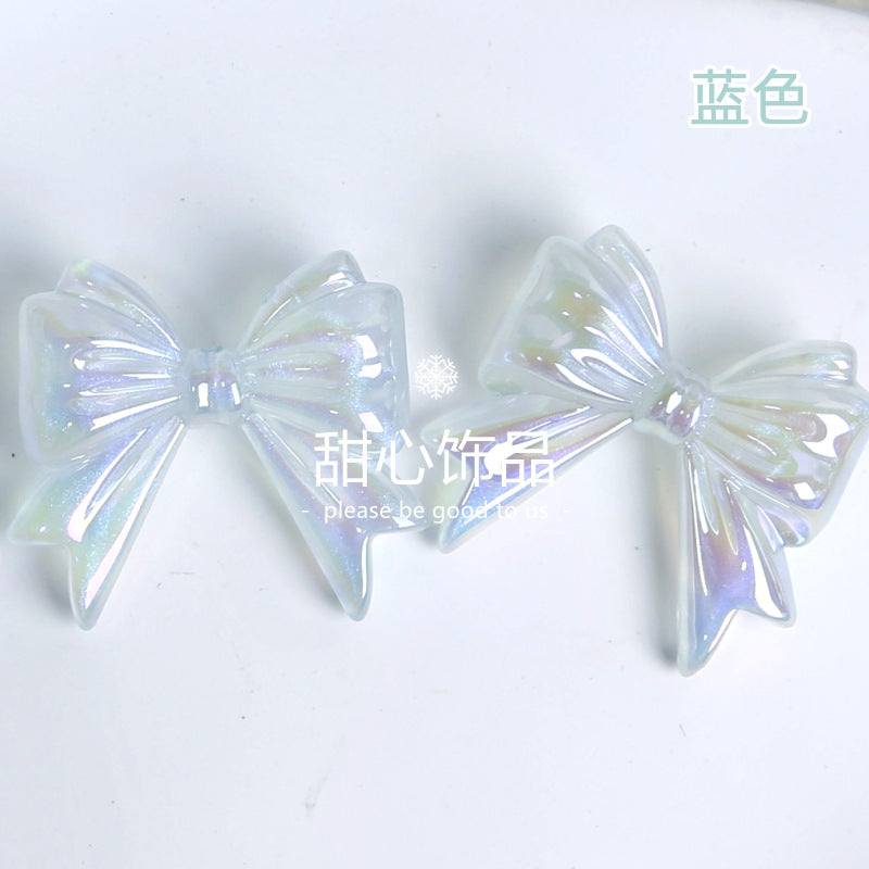 Starry Sky Bright Galaxy Bow Tie Diy Mobile Phone Chain Bag Pendant Jewelry-50PCS