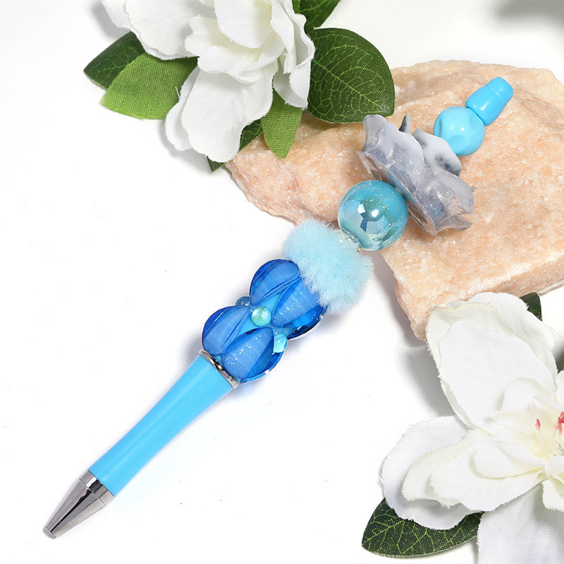 Beadable Pens Pastal Color Diamond DIY Ballpoint Pen - 5PCS