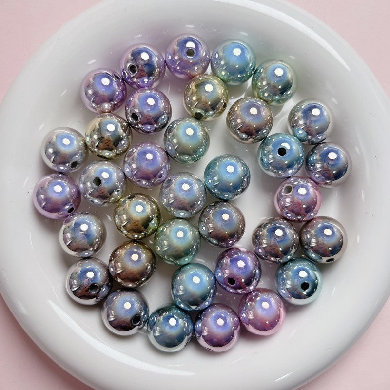 Laser Round Straight Hole Acrylic Beads-25PCS