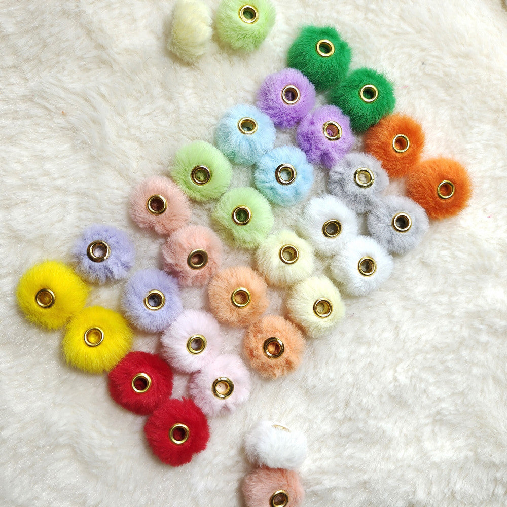 20MM Plush Ball Beads Spacers DIY Beaded Pen Accessories-50PCS