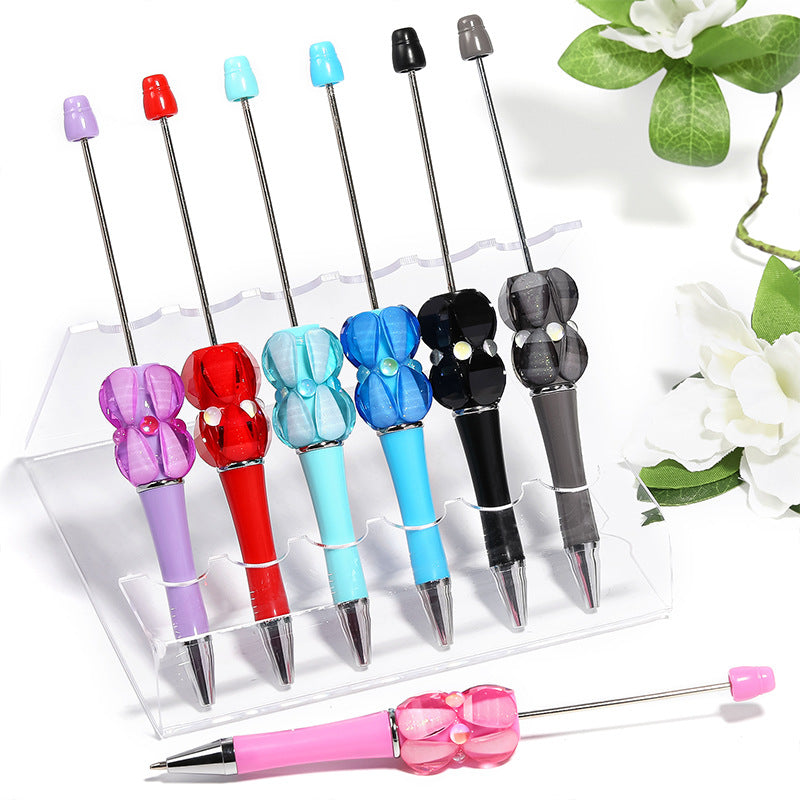Beadable Pens Pastal Color Diamond DIY Ballpoint Pen - 5PCS