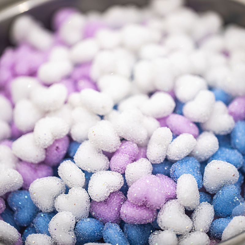 Acrylic Rhinestones, Soft Granulated Sugar Small Heart Beads-10PCS