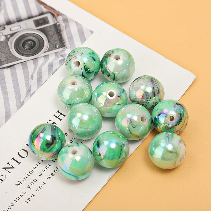 Creative Acrylic Colorful Round Beads-50PCS