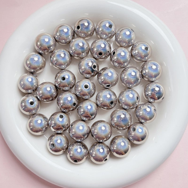 Laser Round Straight Hole Acrylic Beads-25PCS
