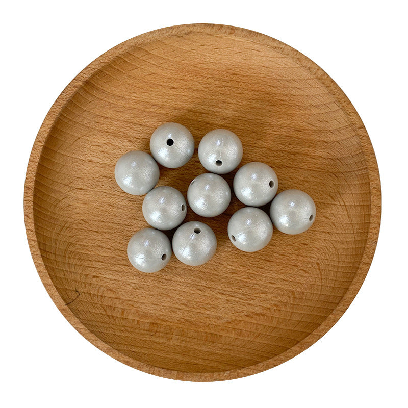 15MM Fine Shiny Silicone Round Beads-50PCS