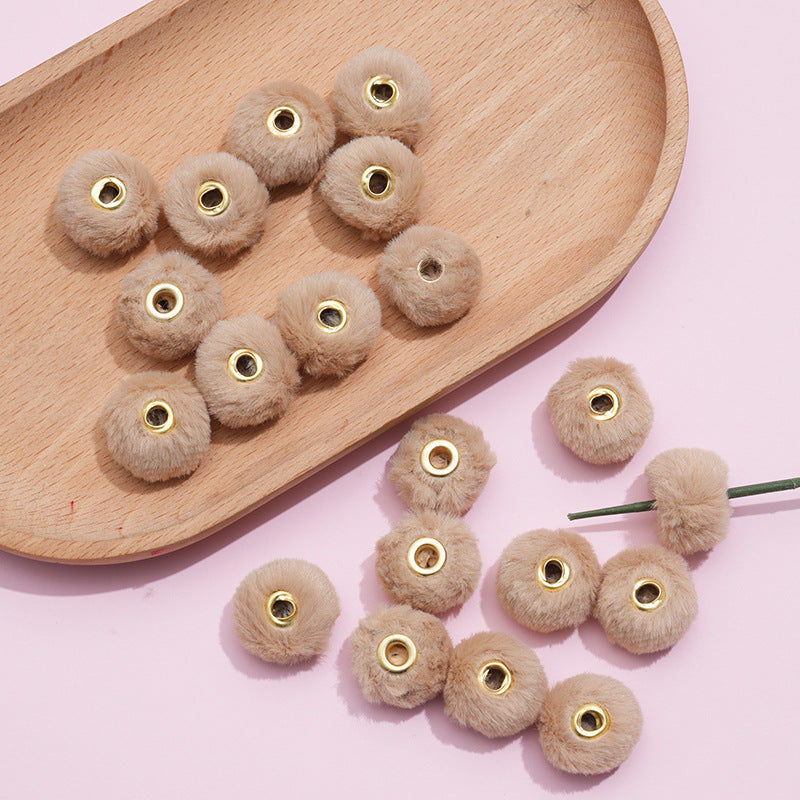 20MM Plush Ball Beads Spacers DIY Beaded Pen Accessories-50PCS