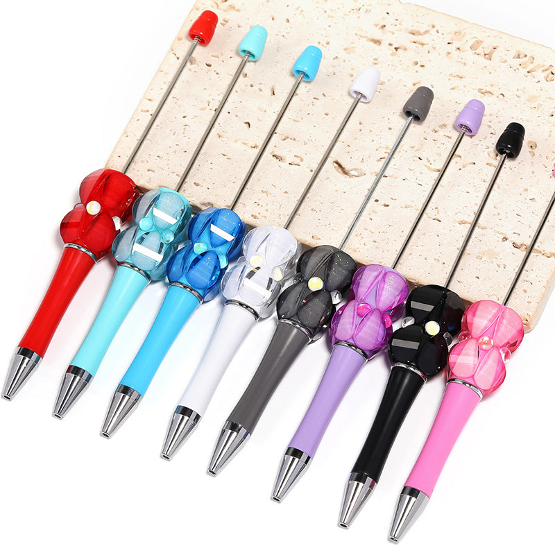 Beadable Pens Pastal Color Diamond DIY Ballpoint Pen - 5PCS