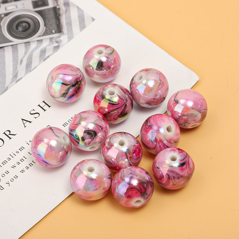 Creative Acrylic Colorful Round Beads-50PCS