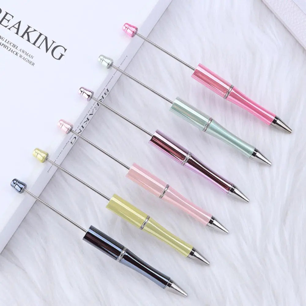 Creative Plastic UV Electroplating Gradient Pens, DIY Handmade Beaded Pen